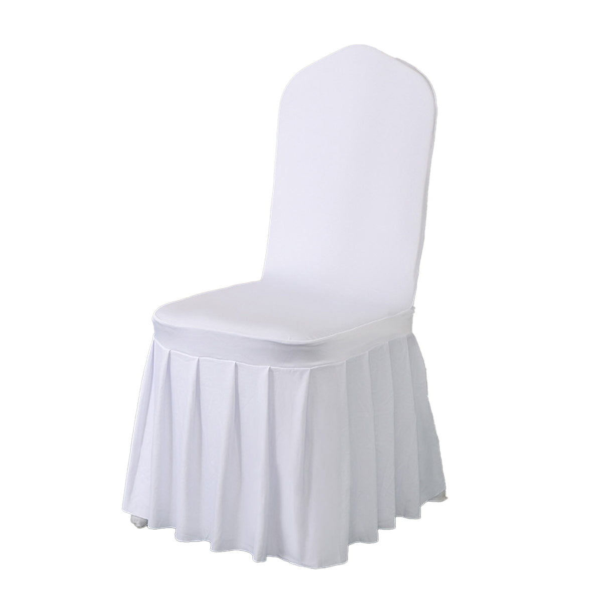 2pcs Pleated Chair Skirt Covers for Hotel Banquet Events