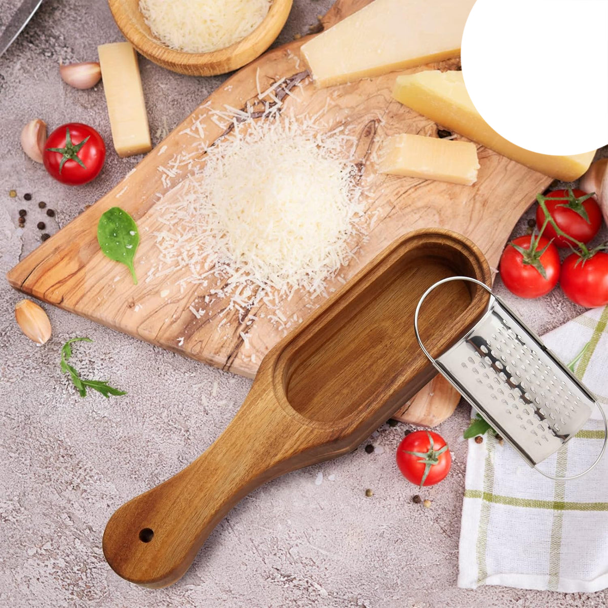 Premium Stainless Steel Cheese Grater with Acacia Wood Handle Scraper Planer AU