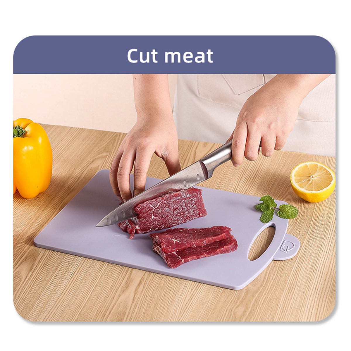3pcs Classified Cutting Board Set With Storage Stand for Kitchen Prep