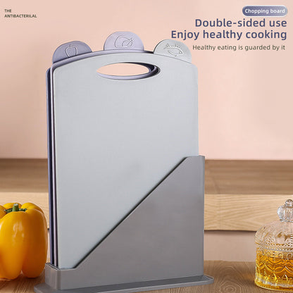3pcs Classified Cutting Board Set With Storage Stand for Kitchen Prep