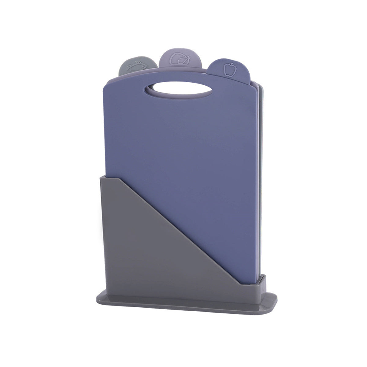 3pcs Classified Cutting Board Set With Storage Stand for Kitchen Prep