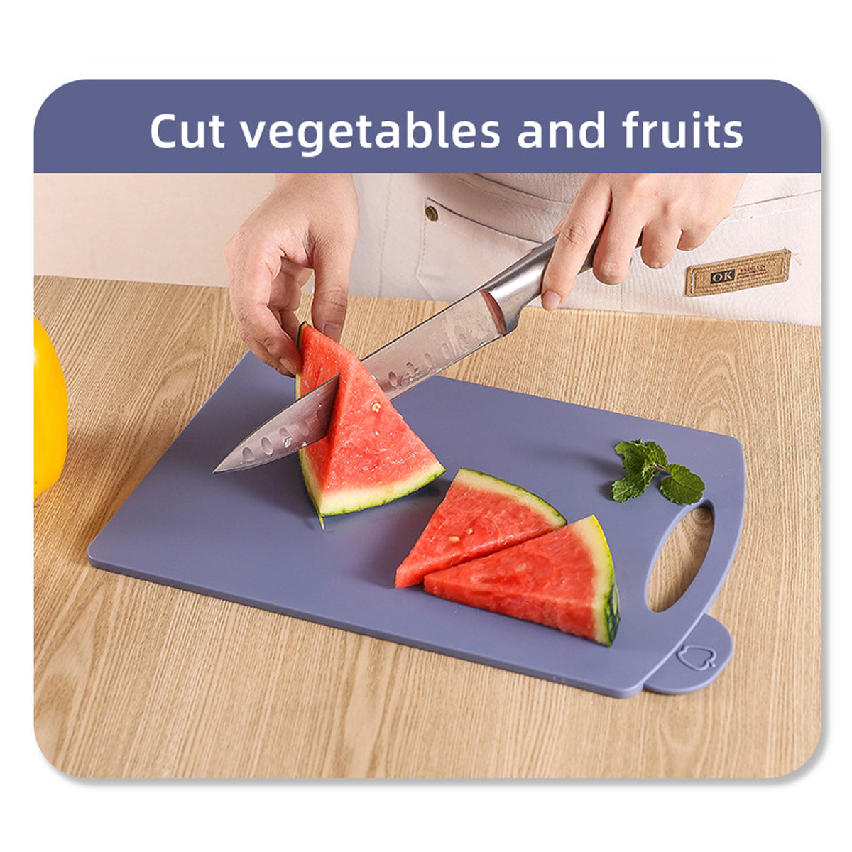 3pcs Classified Cutting Board Set With Storage Stand for Kitchen Prep