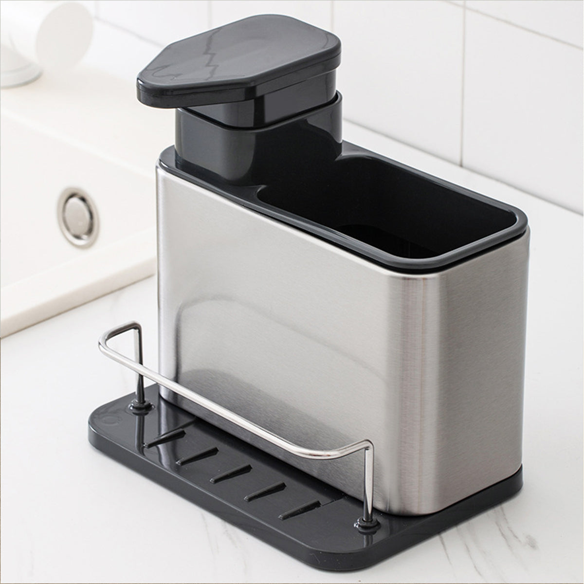 Kitchen Stainless Steel Multi-Function Chopstick Holder Utensil Organizer AU