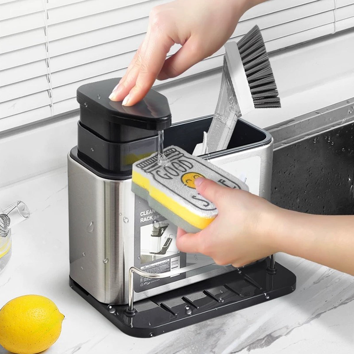 Kitchen Stainless Steel Multi-Function Chopstick Holder Utensil Organizer AU