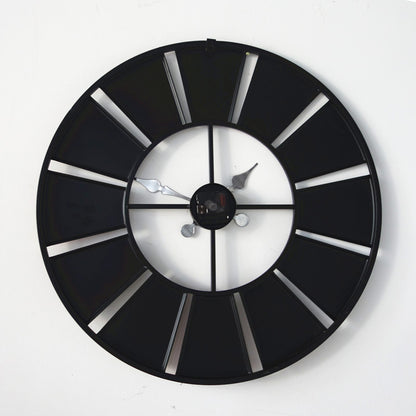 60cm Modern Multi-Coloured Round Metal Wall Clock Large Decorative Home Office
