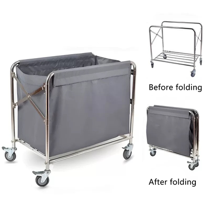 Multi Functional Hand Pushed Cloth Cleaning Service Cart Hotel Guesthouse Rooms