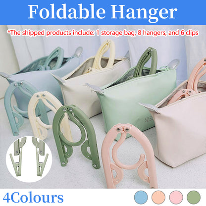 15PCS Portable Folding Travel Clothes Hanger Durable for Suit Jacket Blouse Use