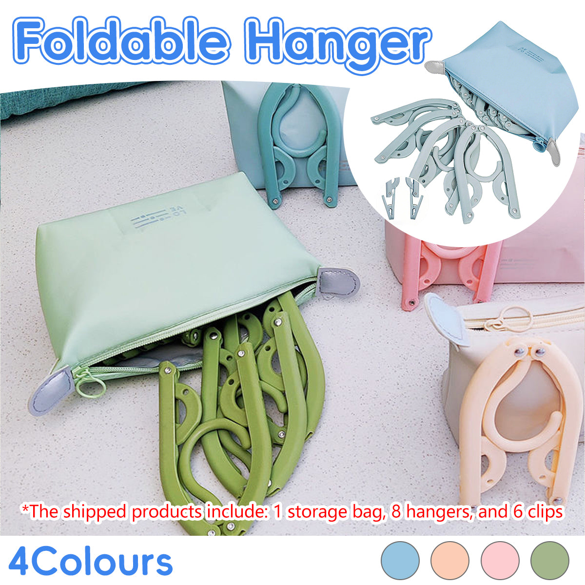 15PCS Portable Folding Travel Clothes Hanger Durable for Suit Jacket Blouse Use