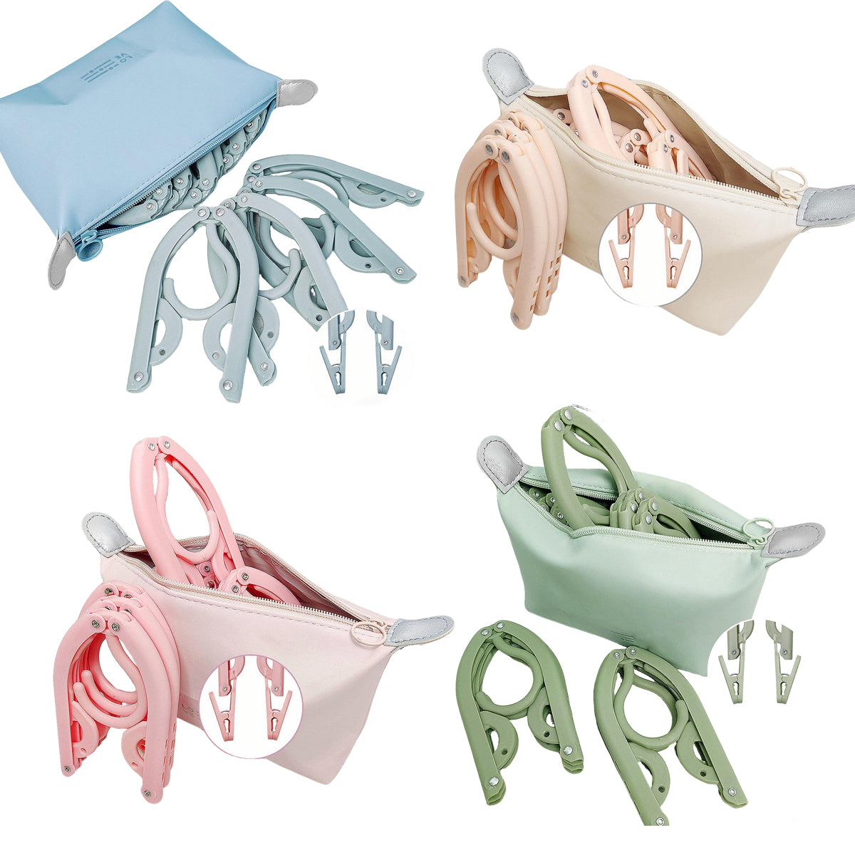 15PCS Portable Folding Travel Clothes Hanger Durable for Suit Jacket Blouse Use