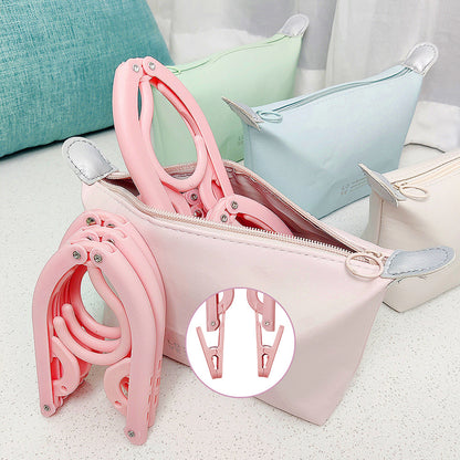 15PCS Portable Folding Travel Clothes Hanger Durable for Suit Jacket Blouse Use