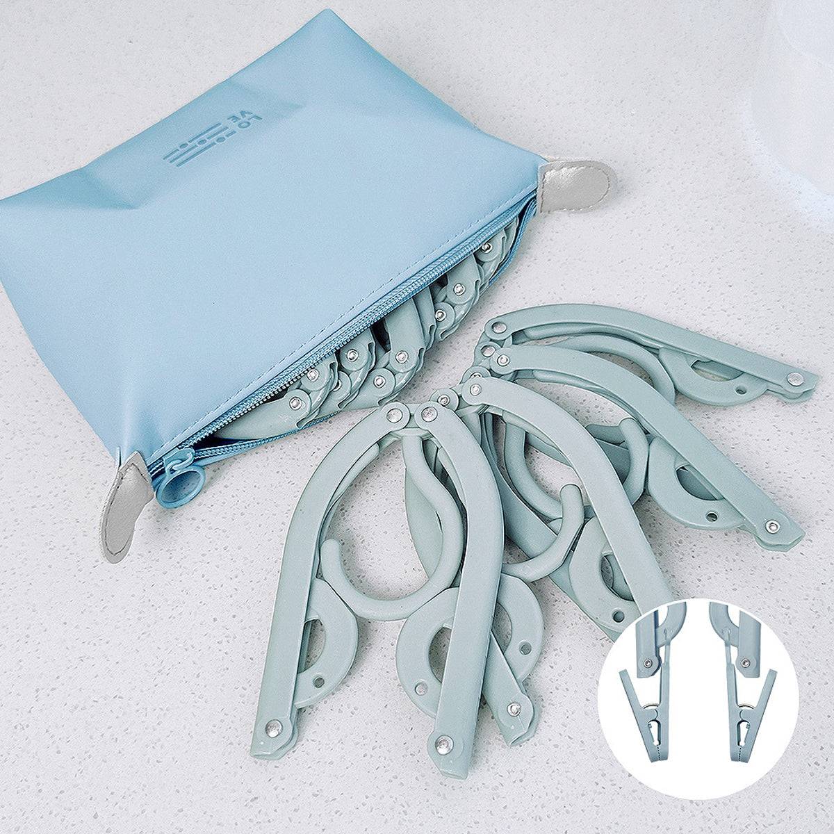 15PCS Portable Folding Travel Clothes Hanger Durable for Suit Jacket Blouse Use