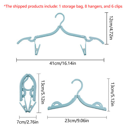 15PCS Portable Folding Travel Clothes Hanger Durable for Suit Jacket Blouse Use