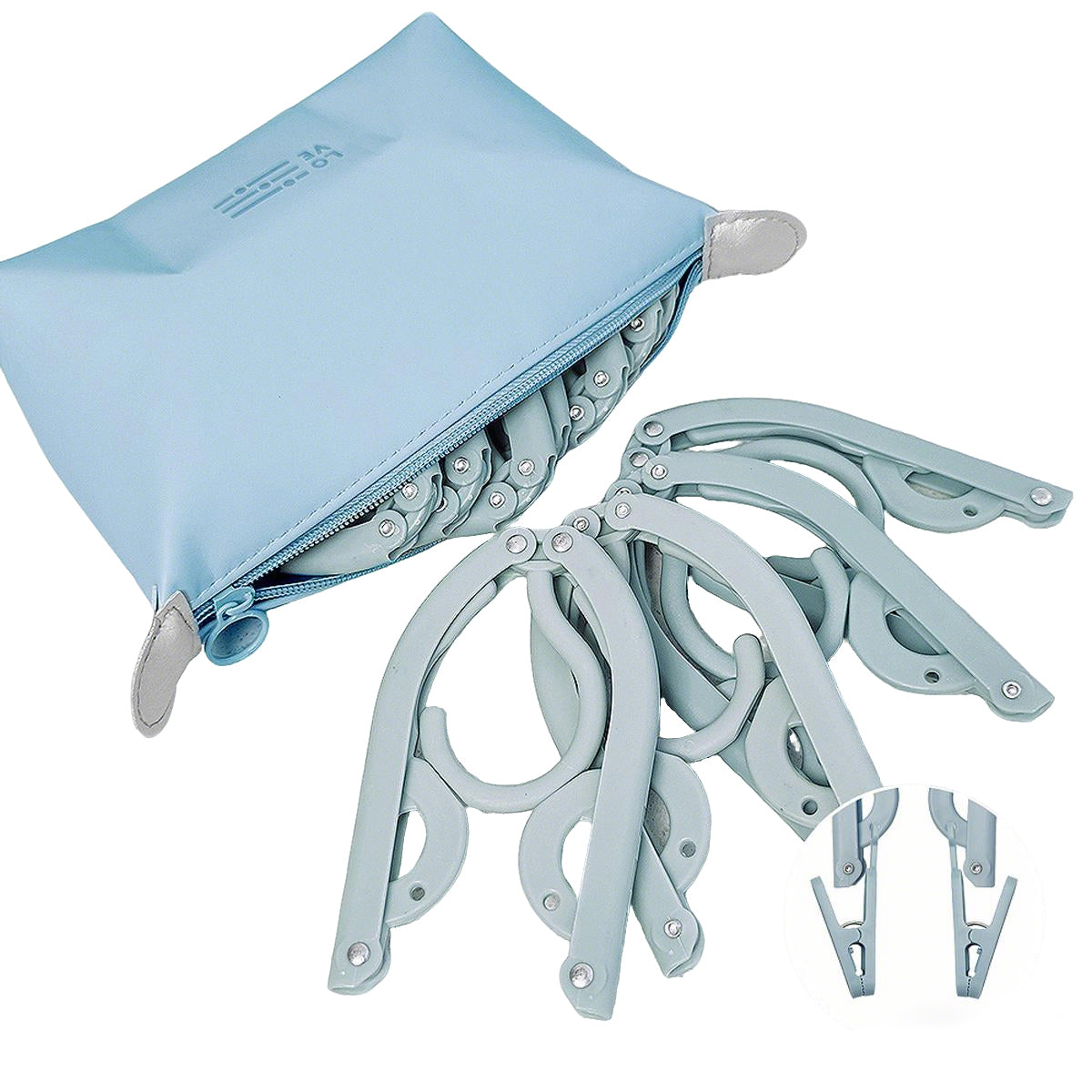 15PCS Portable Folding Travel Clothes Hanger Durable for Suit Jacket Blouse Use