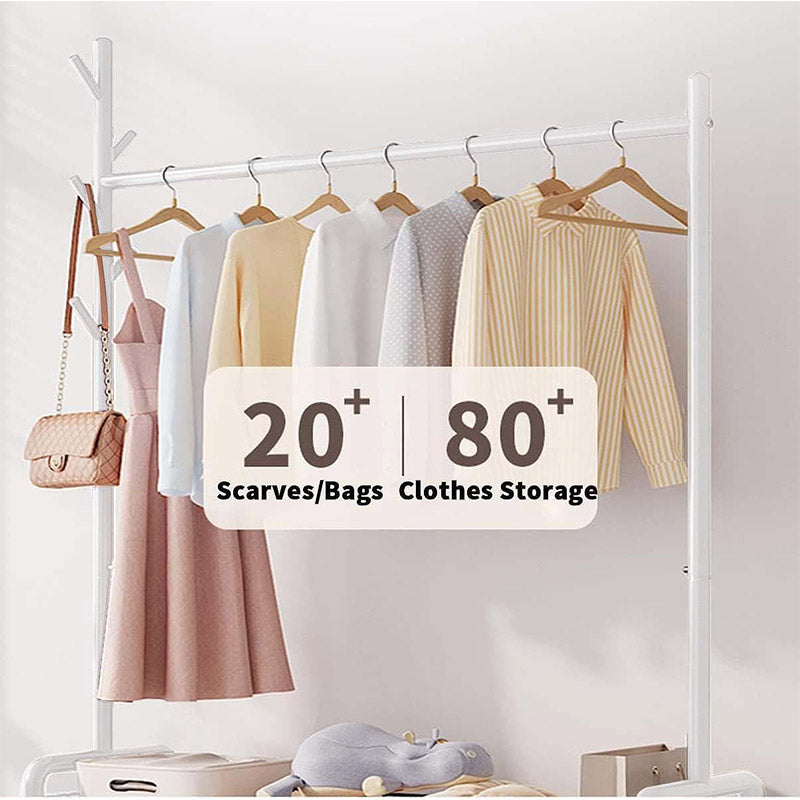 Simple Drying Rack Floor to Ceiling Indoor Hanging Clothes Rack for Bedroom Use