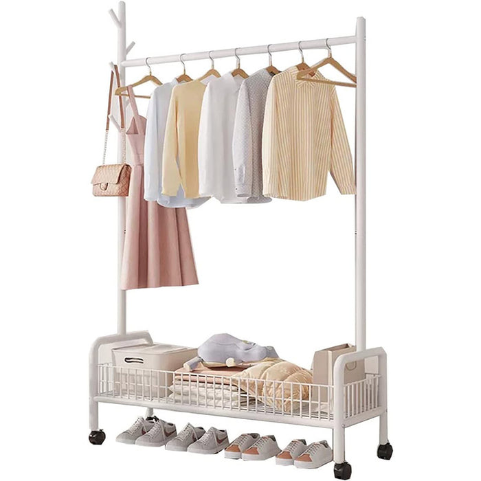 Clothes Storage Rack with Lockable Wheels