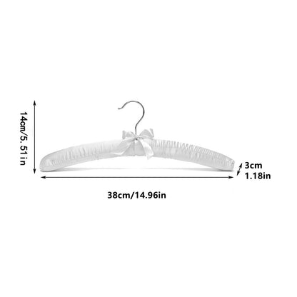 4pcs Silk Wrapped Fabric Clothes Hangers with Swivel Hook