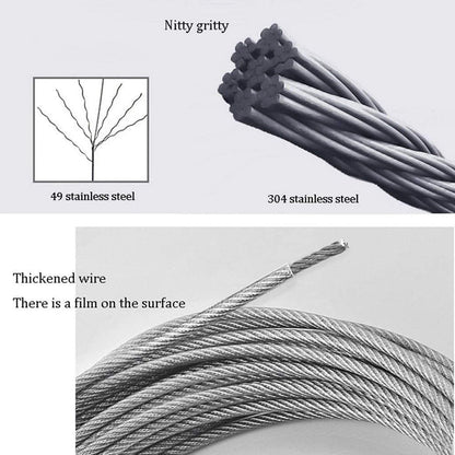 Retractable Indoor Clothesline 4.3m Stainless Steel Rope