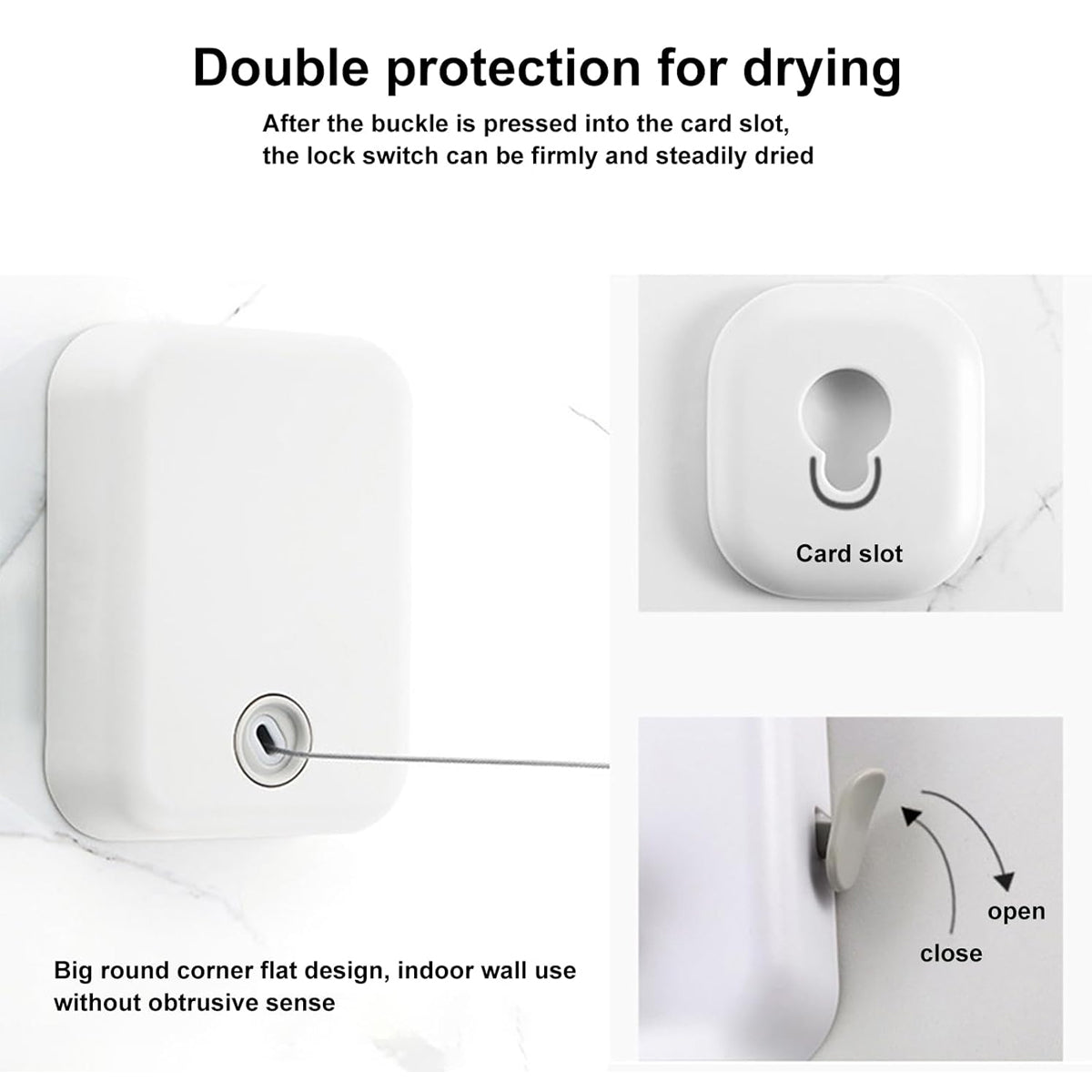 Retractable Indoor Clothesline 4.3m Stainless Steel Rope