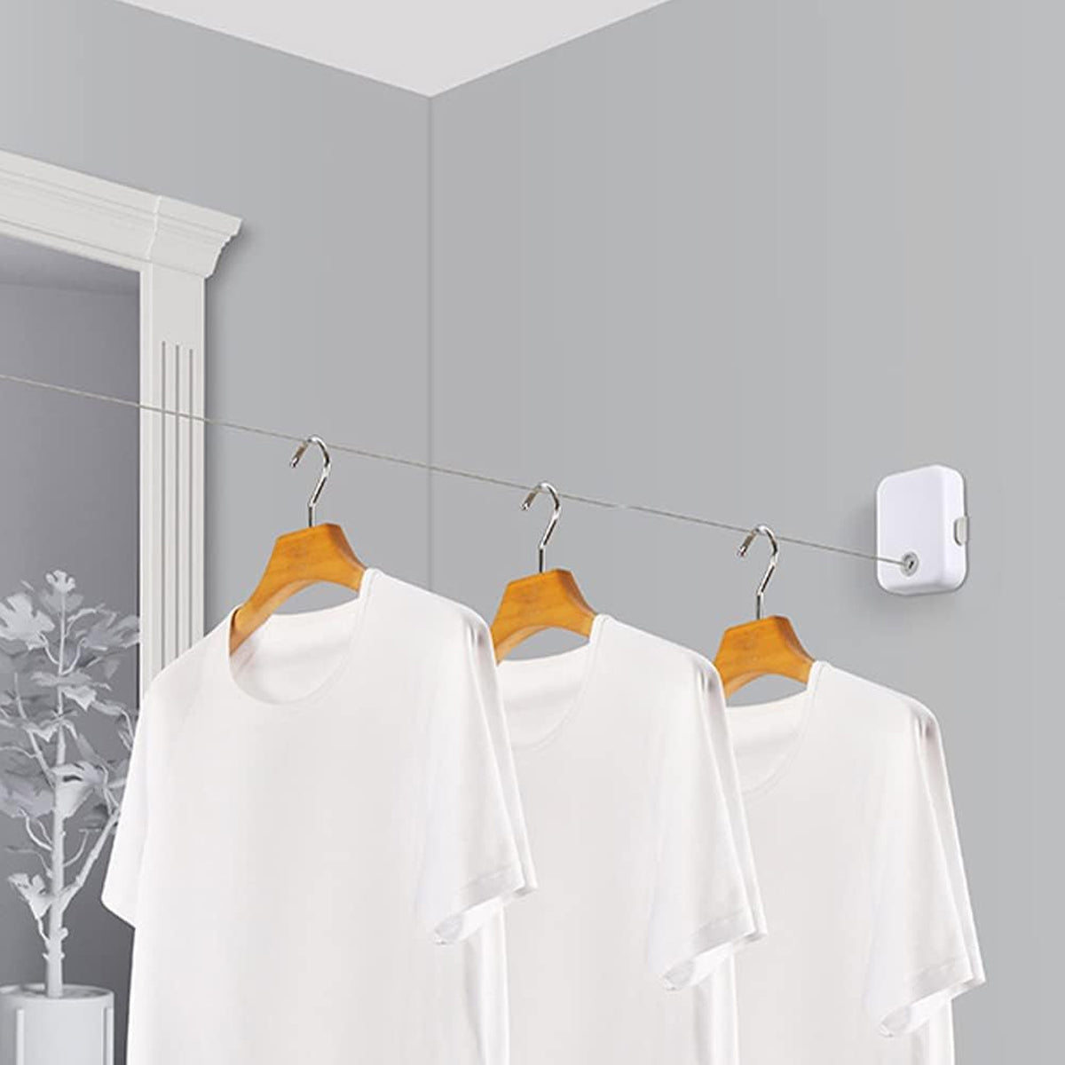 Retractable Indoor Clothesline 4.3m Stainless Steel Rope