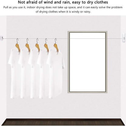 Retractable Indoor Clothesline 4.3m Stainless Steel Rope