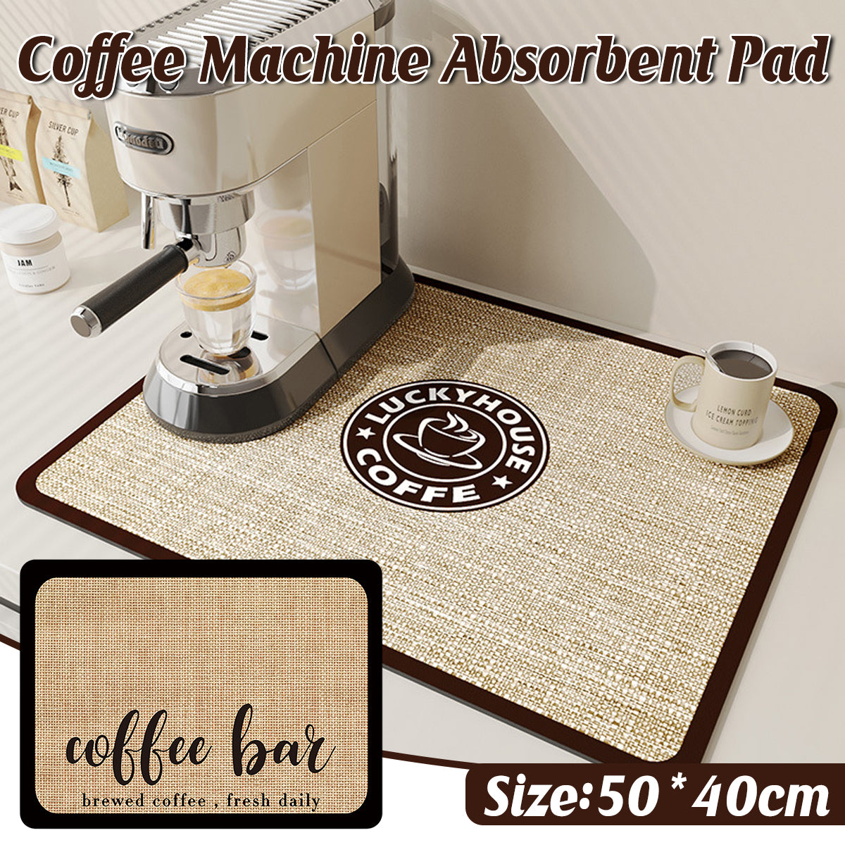 Super Draining Dish Drying Mat Quick Dry Coffee Kitchen Bathroom Tableware Pad