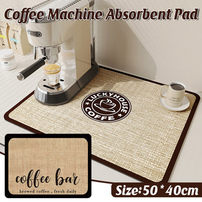 Super Draining Dish Drying Mat Quick Dry Coffee Kitchen Bathroom Tableware Pad