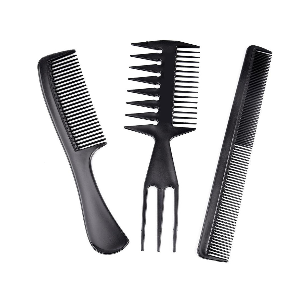 10PCS Hair Styling Cutting Comb Set Plastic Pointed Tail Comb with Steel Needle