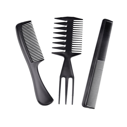 10PCS Hair Styling Cutting Comb Set Plastic Pointed Tail Comb with Steel Needle