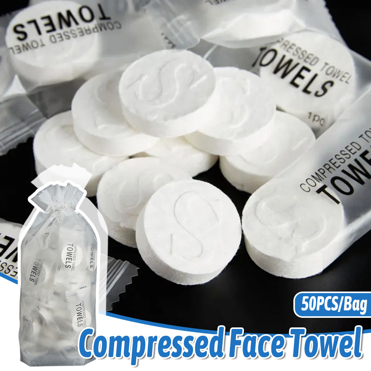 Compressed Disposable Face Towel for Guest – Product View 2