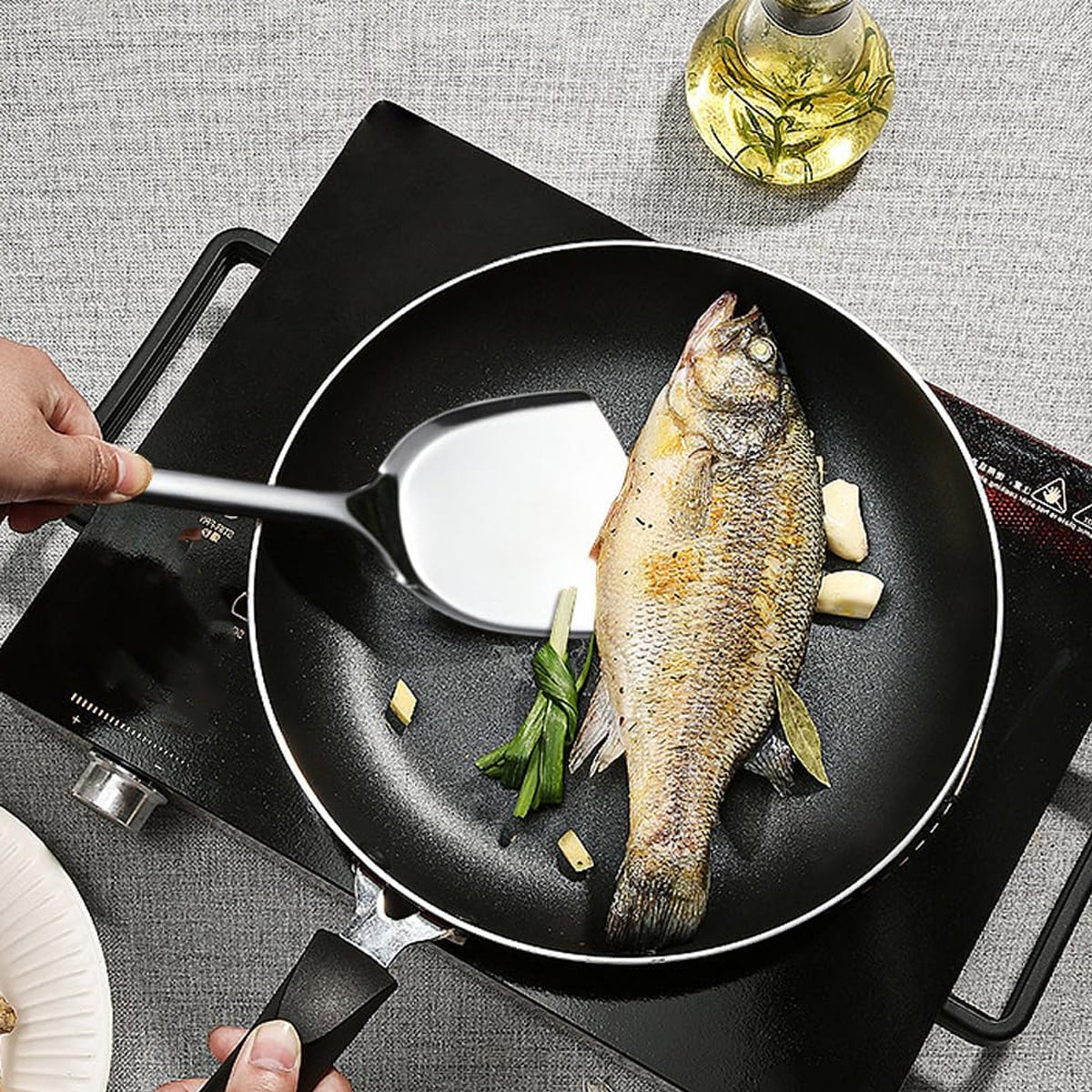 6 Piece Stainless Steel Kitchen Spatula Utensil Set Magnetic