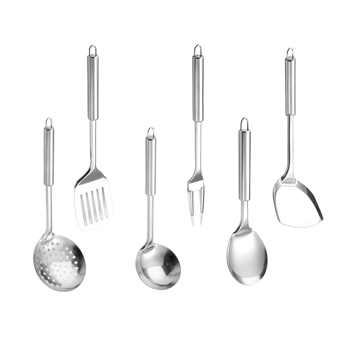 6 Piece Stainless Steel Kitchen Spatula Utensil Set Magnetic