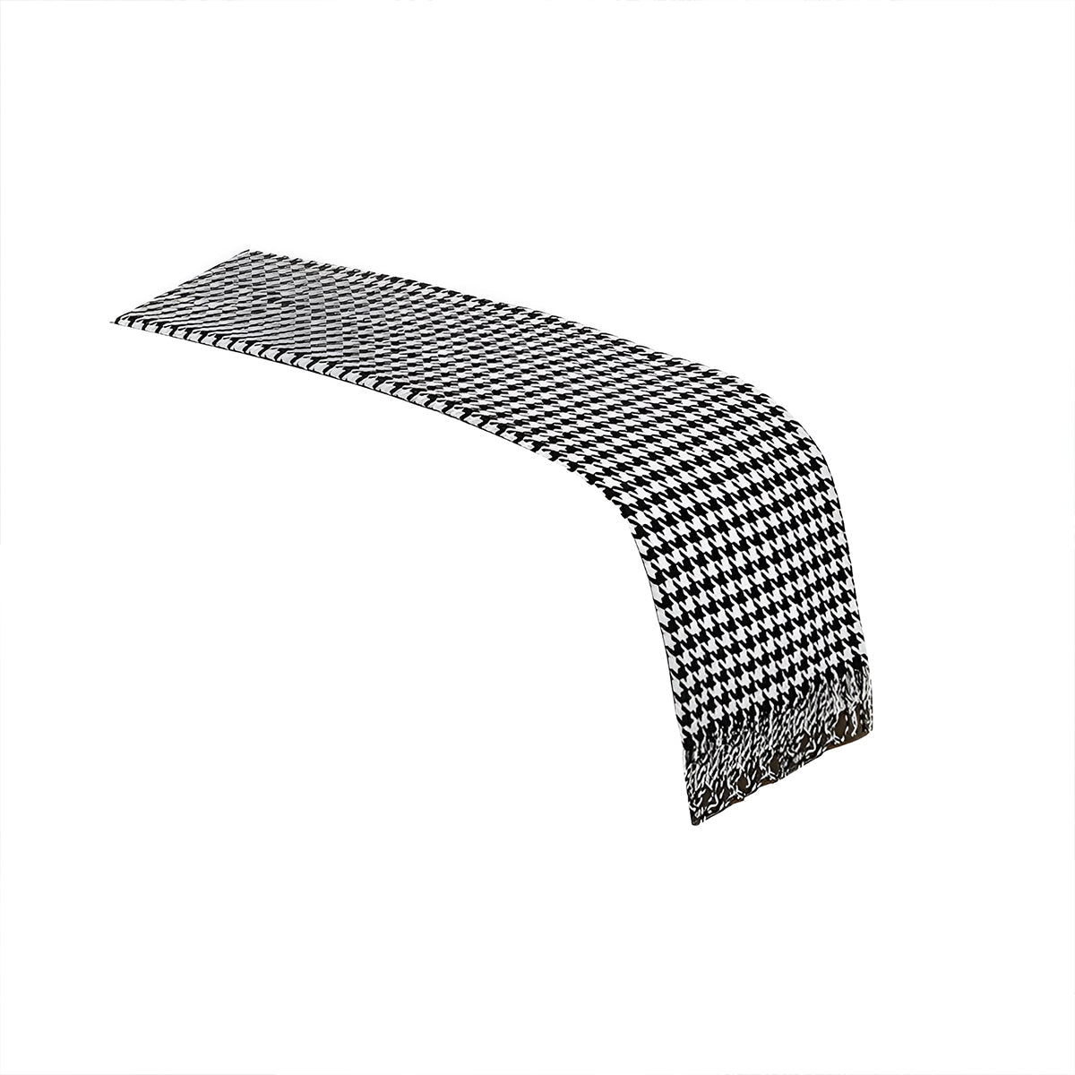Houndstooth Hotel Bed Skirt Acetate Fabric for 120cm 180cm Beds