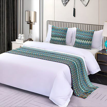Houndstooth Hotel Bed Skirt Acetate Fabric for 120cm 180cm Beds