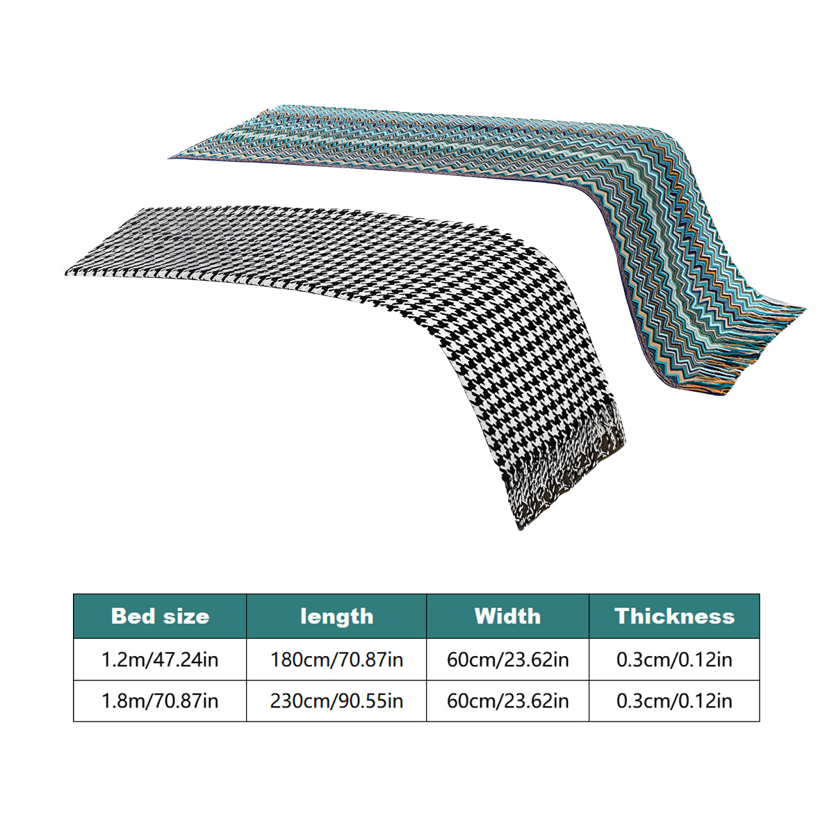 Houndstooth Hotel Bed Skirt Acetate Fabric for 120cm 180cm Beds