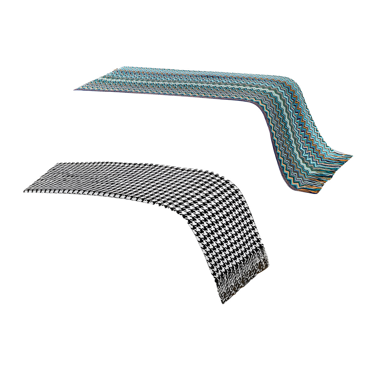 Houndstooth Hotel Bed Skirt Acetate Fabric for 120cm 180cm Beds