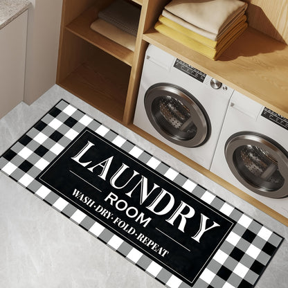 Absorbent Non Slip Mat Graffiti Letter Printed Rug for Bedroom and Entryway AU
