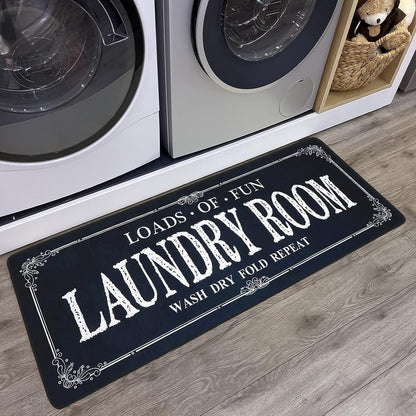 Absorbent Non Slip Mat Graffiti Letter Printed Rug for Bedroom and Entryway AU