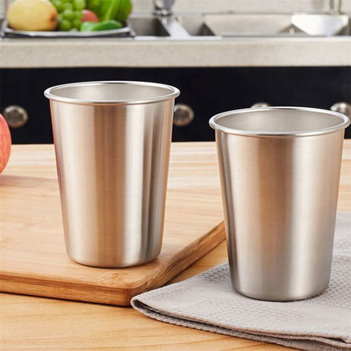 4 Pcs Stainless Steel Mugs for Travel Use