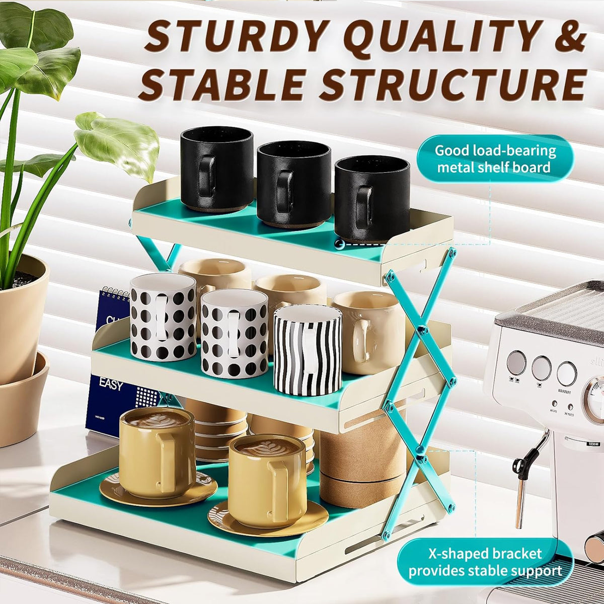3 Tier Collapsible Cup Rack for Beverage Service – Product View 5