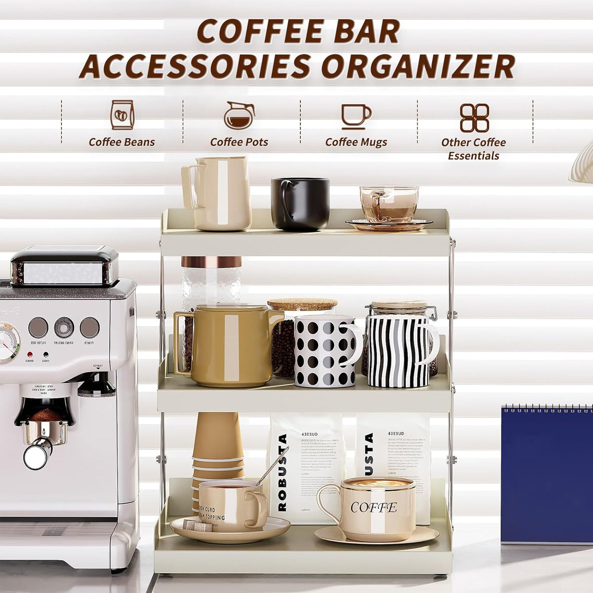 3 Tier Collapsible Cup Rack for Beverage Service – Product View 7