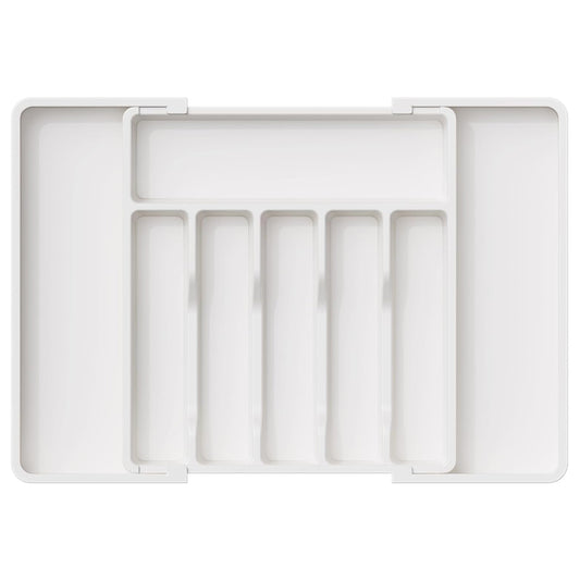Portable Tableware Storage Box Telescopic Household Cutlery Tray Organizer