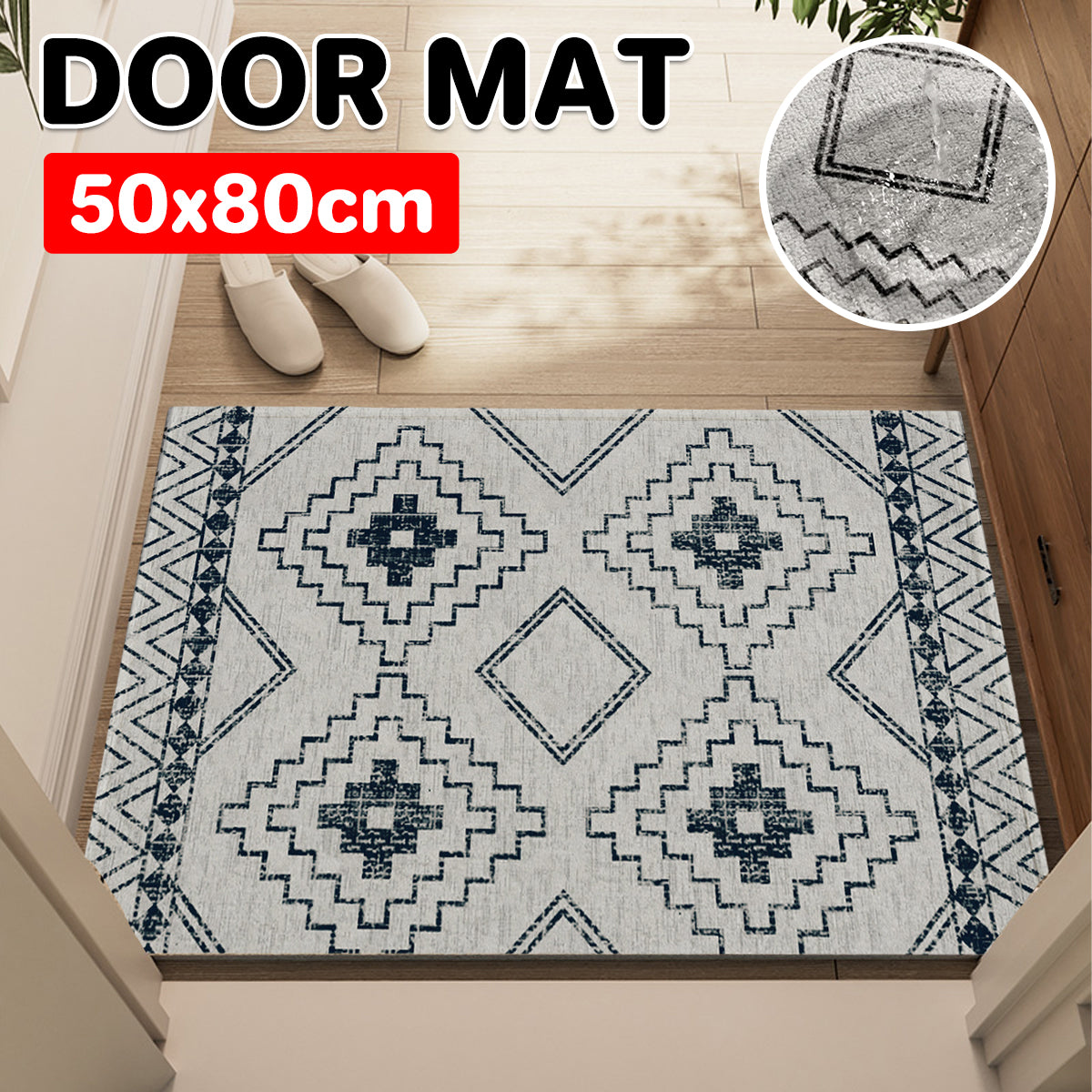 Bohemian Entryway Rug Decorative Floor Mat Indoor Outdoor Non-Slip Door Mat AU