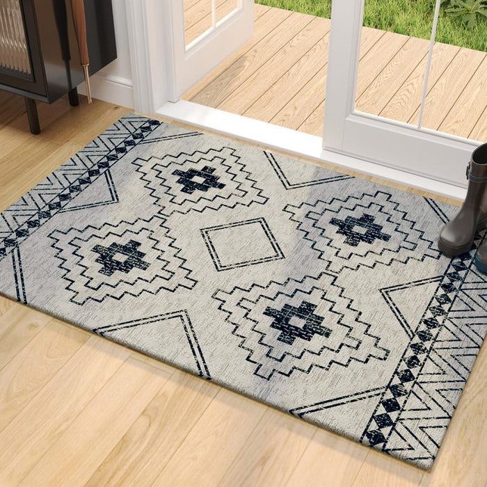 Entryway Floor Mat with Bohemian Pattern