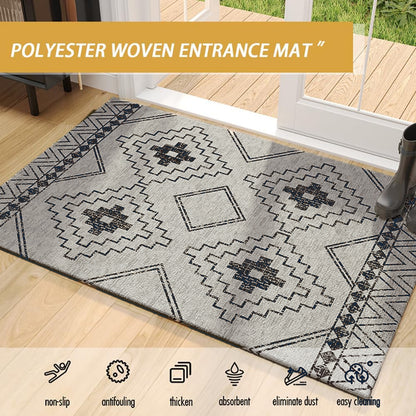 Bohemian Entryway Rug Decorative Floor Mat Indoor Outdoor Non-Slip Door Mat AU
