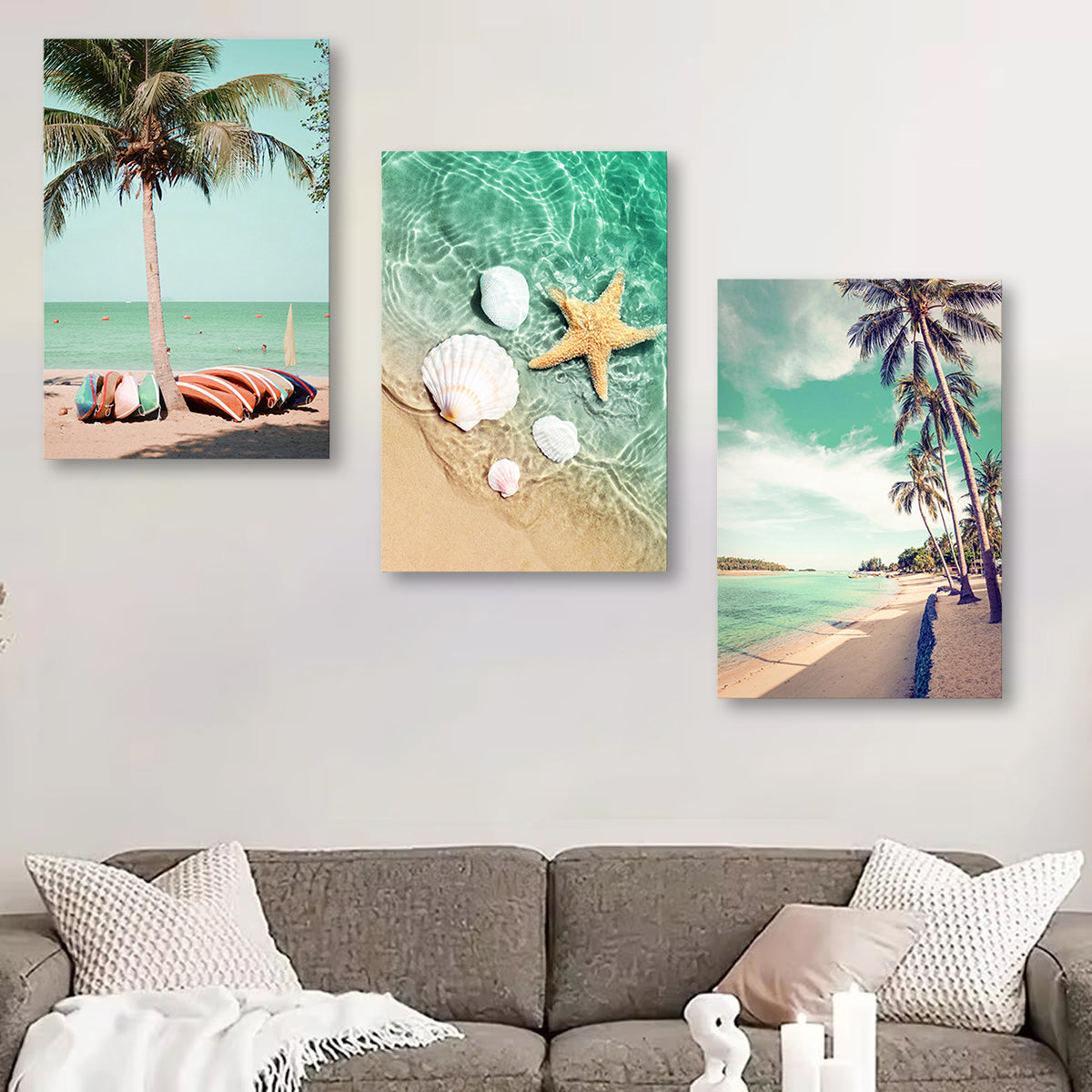 Living Room Wall Art Decorative Painting Beach Seaside Travelling Landscape AU