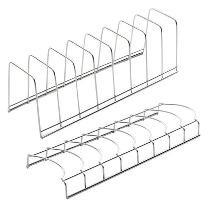 2pcs Stainless Steel Dish Drainer Rack Kitchen Sink Storage