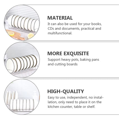 2pcs Stainless Steel Dish Drainer Rack Kitchen Sink Storage