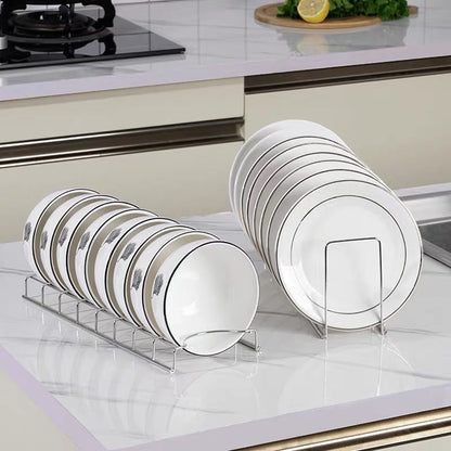 2pcs Stainless Steel Dish Drainer Rack Kitchen Sink Storage