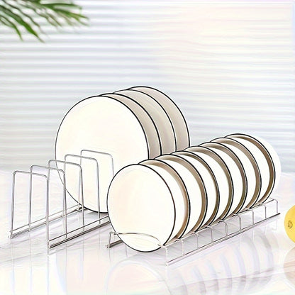 2pcs Stainless Steel Dish Drainer Rack Kitchen Sink Storage