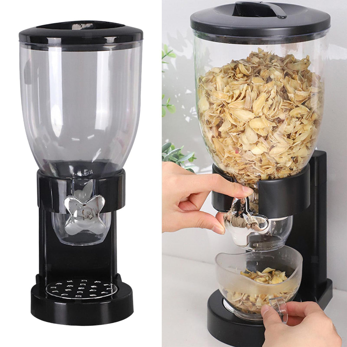 2L / 4L Grain Storage Distributor Clear for Rice Cereal Nuts Pasta Desktop Use